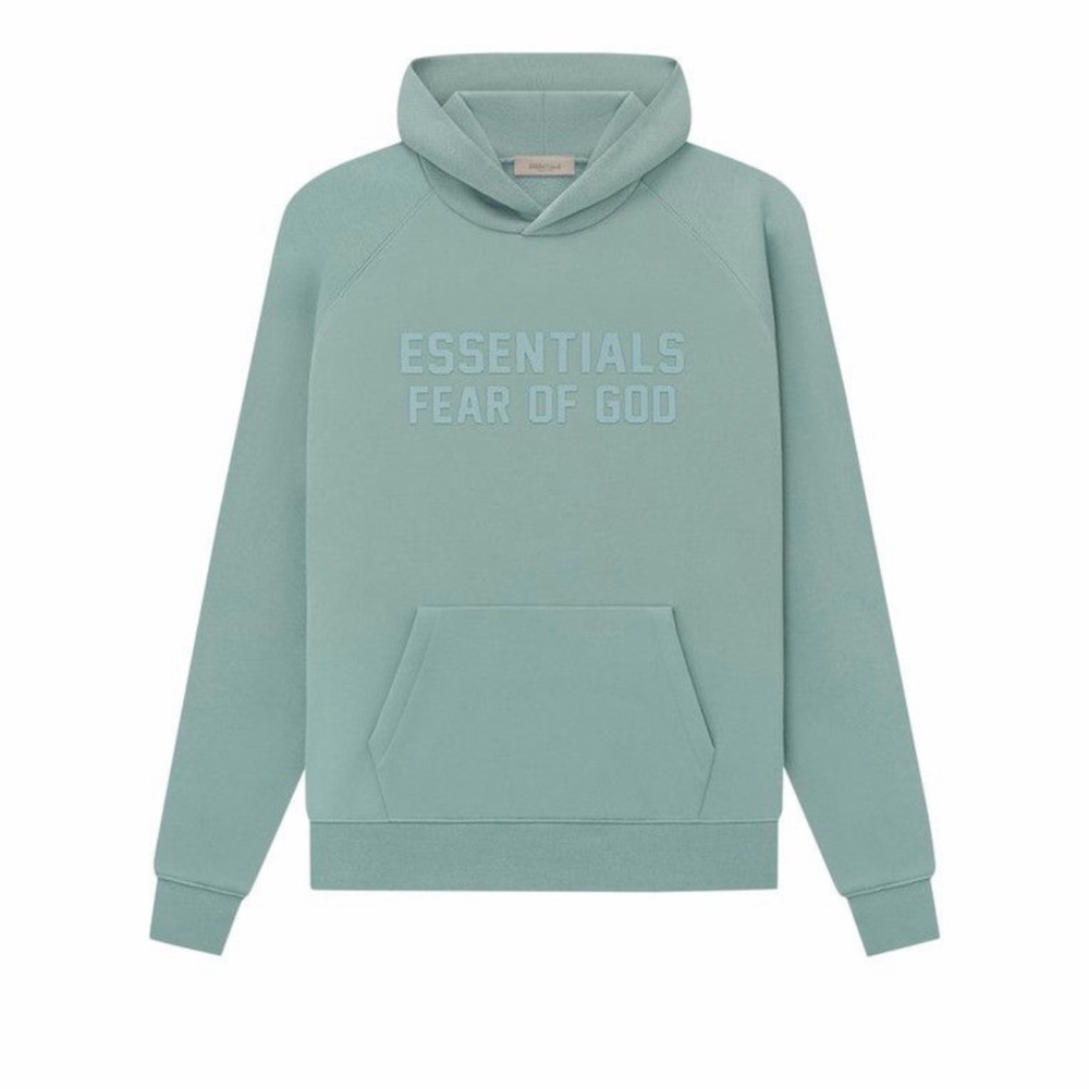Fear of God Essentials Hoodie in Seafoam
